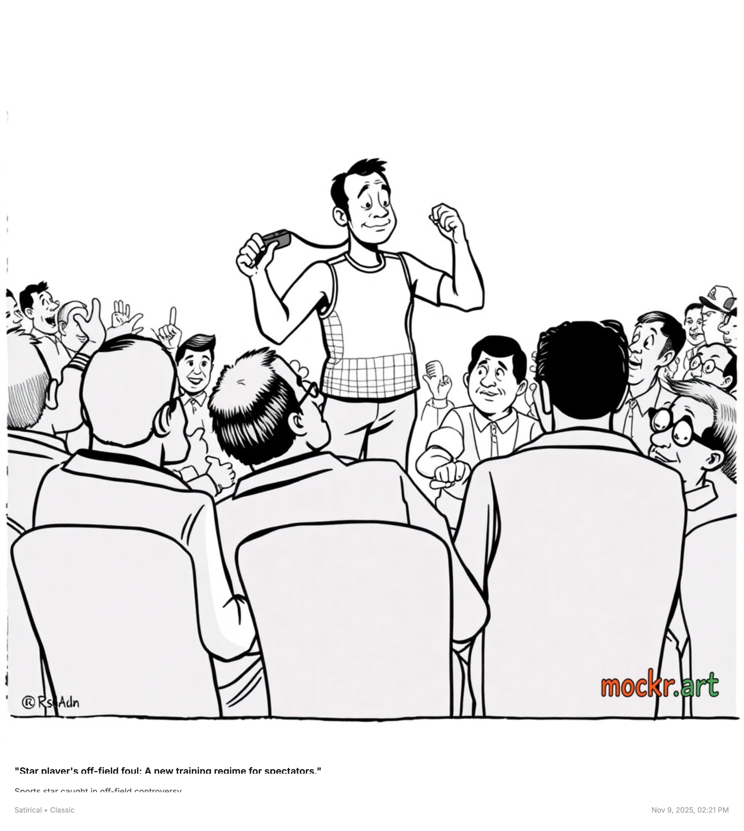 Sports satire example: Athlete Controversies